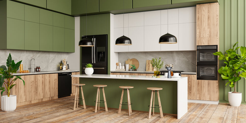 Kolor do kuchni - ciemna zieleń