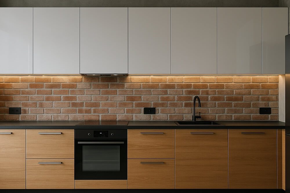 kuchnia loft połączona ze stylem nowoczesnym