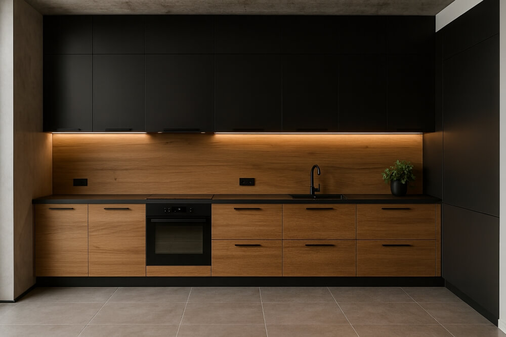 nowoczesna kuchnia w stylu loftowym