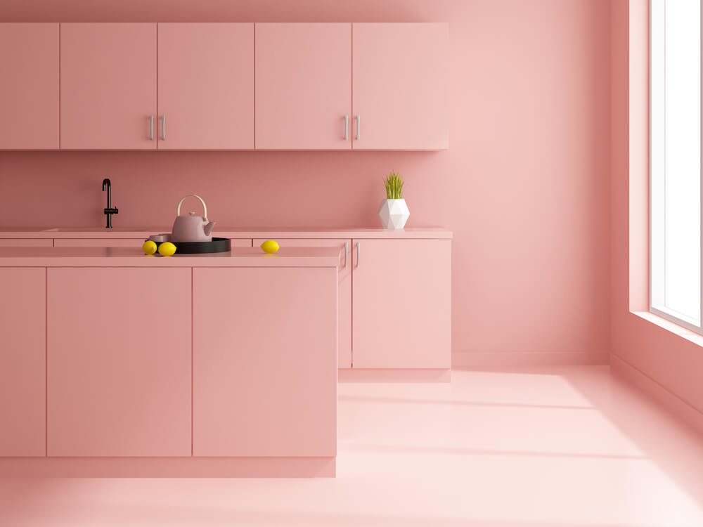 Kolor do kuchni - pudrowy róż