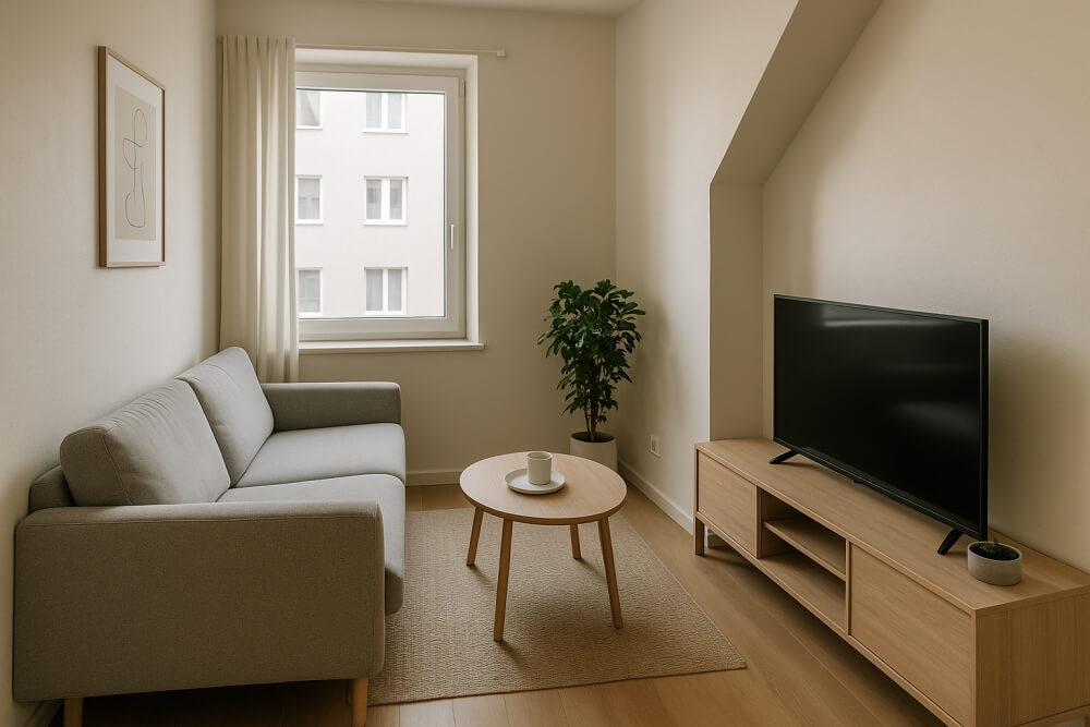 niewielkie salony w blokach