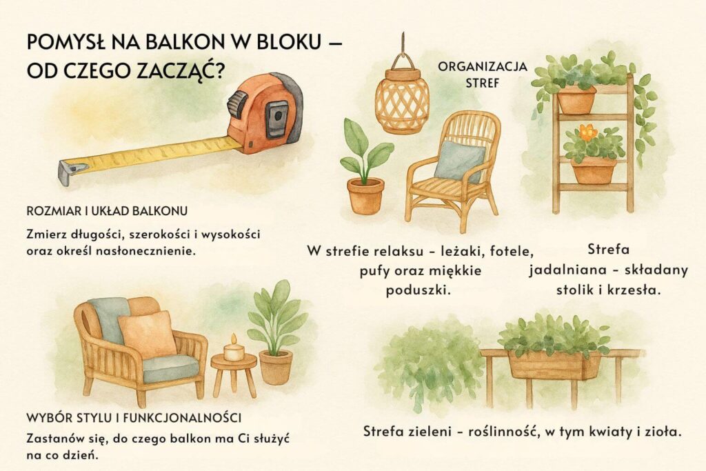 Pomysł na balkon w bloku - od czego zacząć?