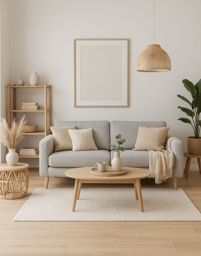 salony w blokach na przykładzie stylu skandynawskiego