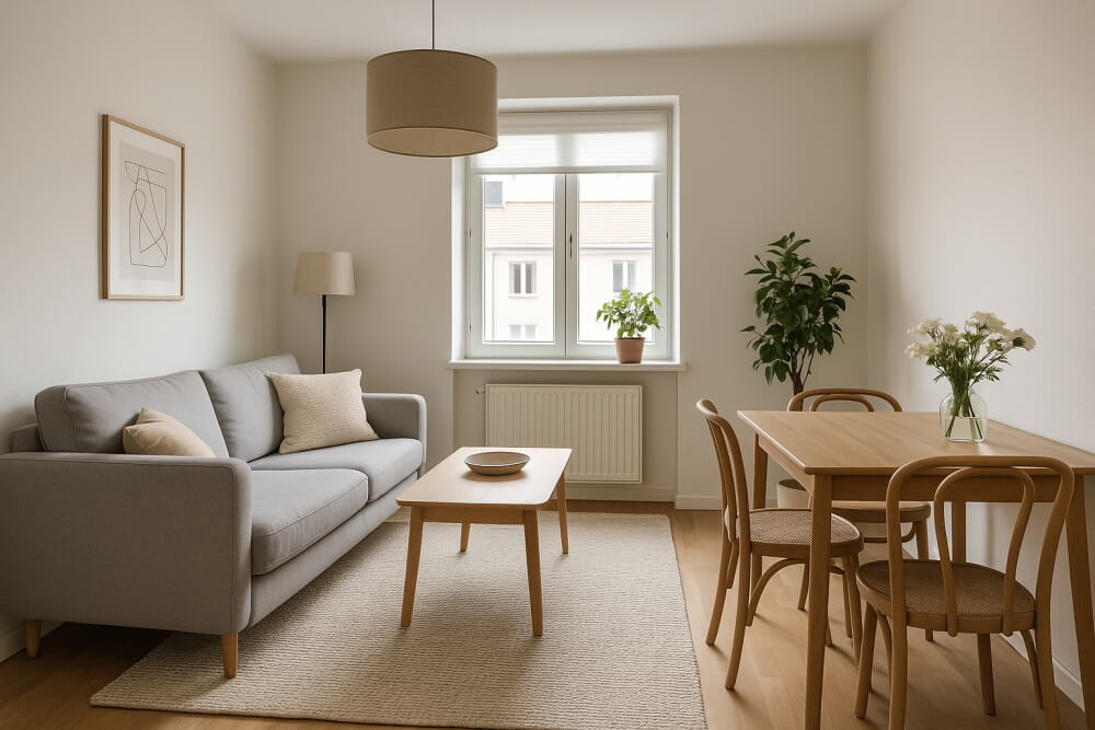 salony w blokach z funkcją jadalni