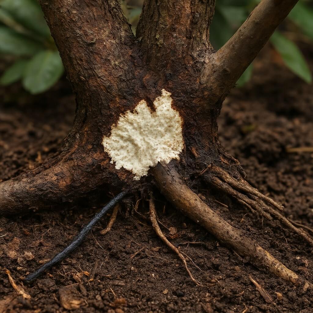 Choroby rododendronów - opieńka miodowa