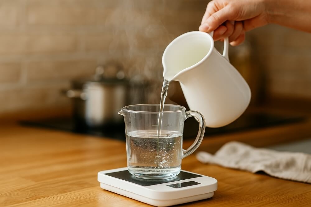 ile waży litr wody w kuchni 