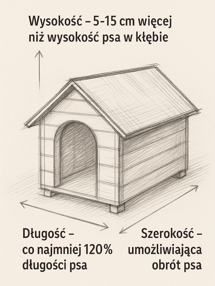 najważniejsze wymiary budy dla psa 
