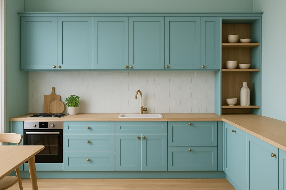 modne kolory ścian galeria zdjęć w odcieniach błękitu 