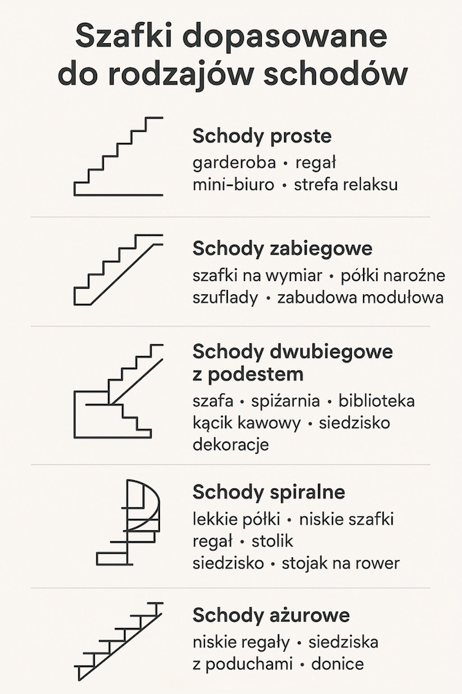rodzaje schodów i dopasowane pomysły 