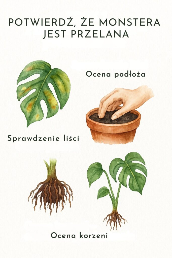 przelana monstera – sposoby rozpoznania
