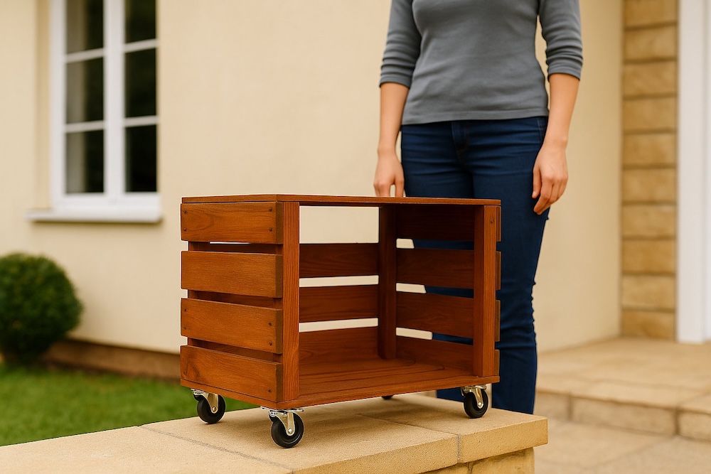 stolik ze skrzynki - gotowy projekt 