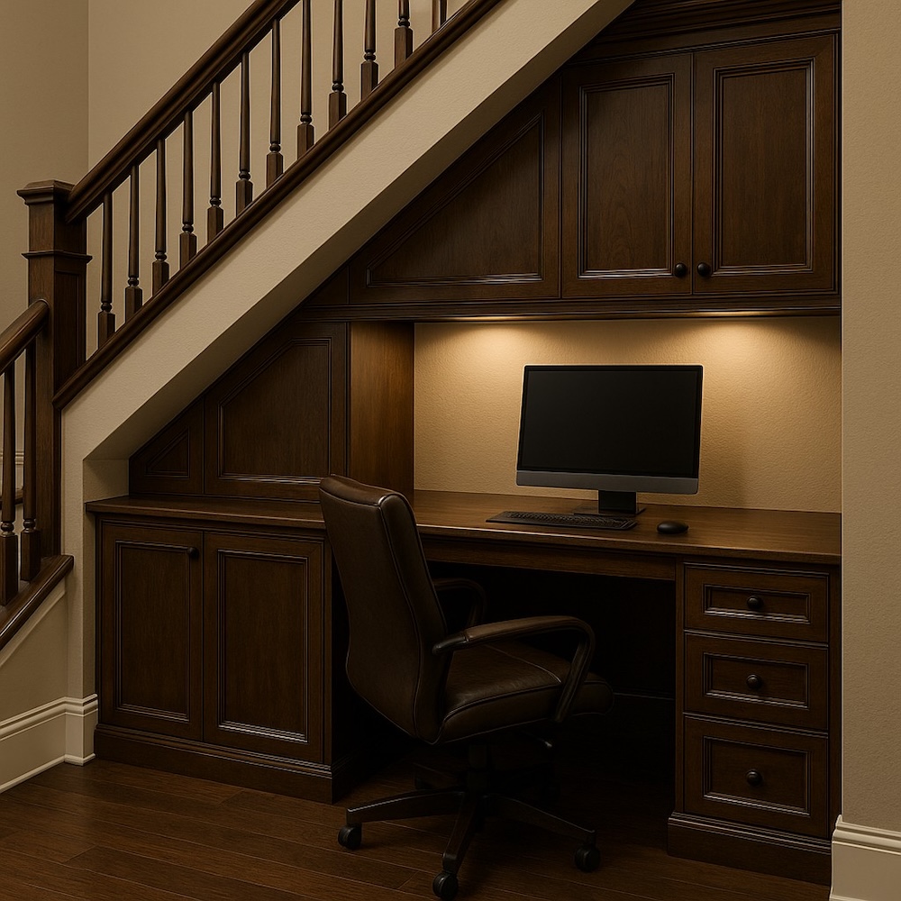 szafki pod schody - miejsce na biuro 