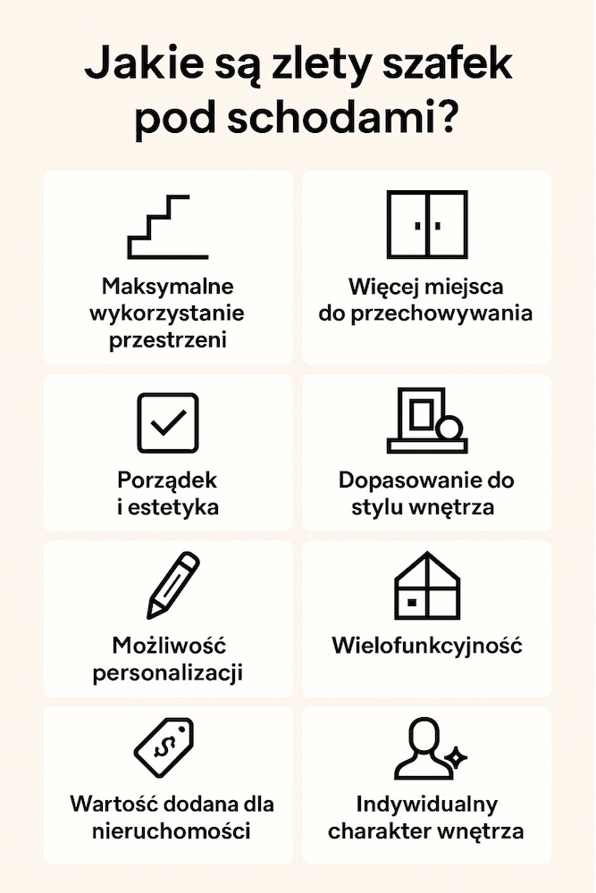 szafki pod schody - zalety projektu  