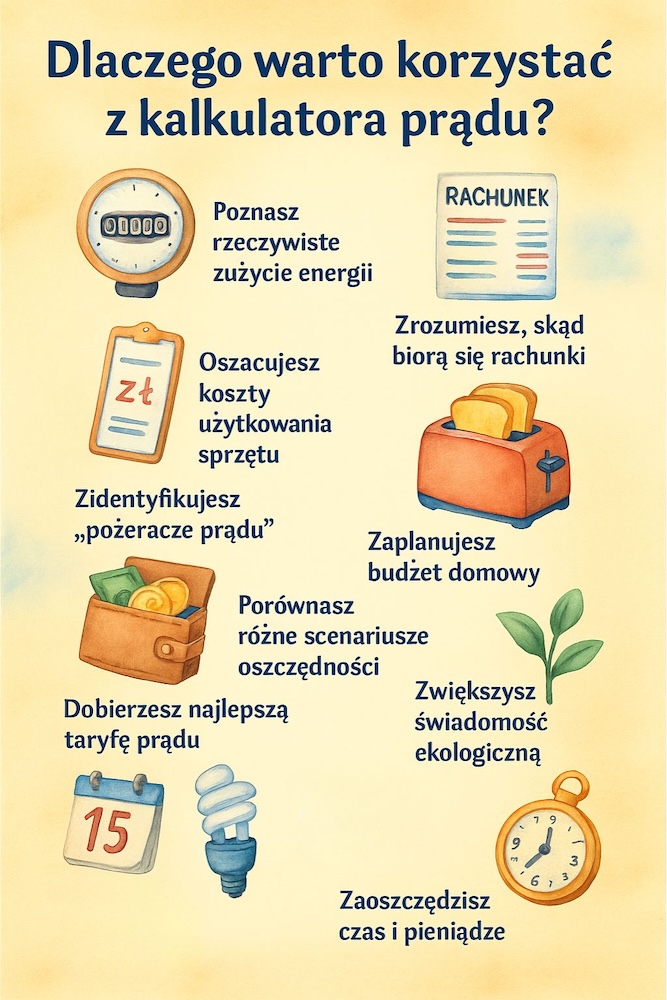 zalety używania kalkulatora prądu 