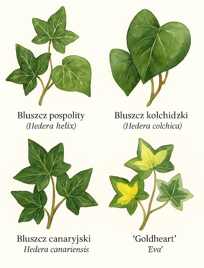 bluszcz na balkonie - odmiany 