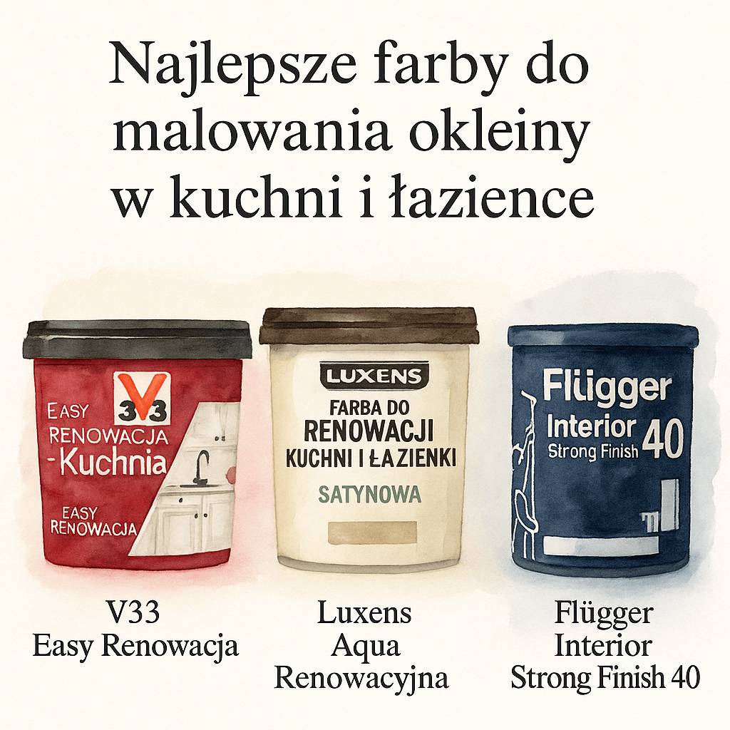 top 3 farby do malowania okleiny w kuchni i łazience