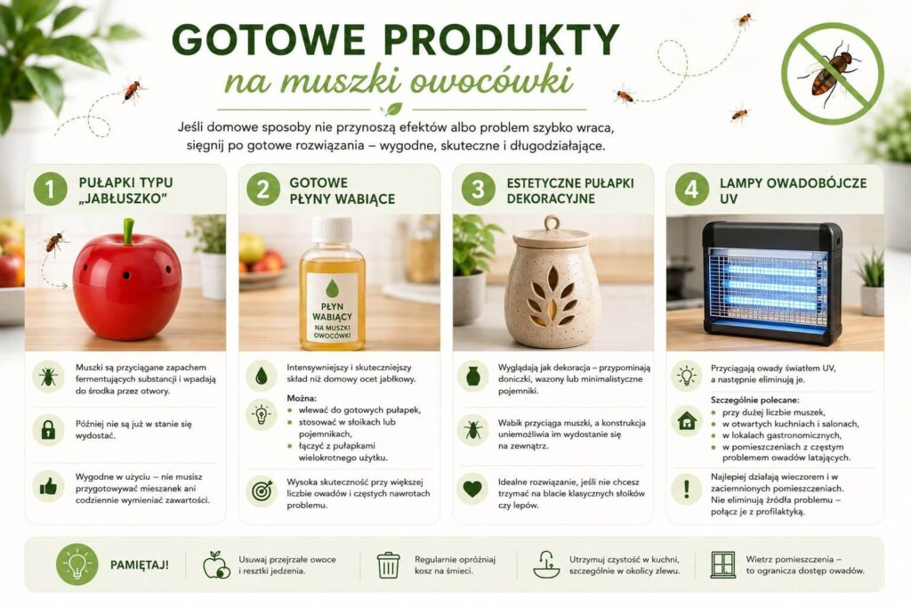 Gotowe produkty na muszki owocówki