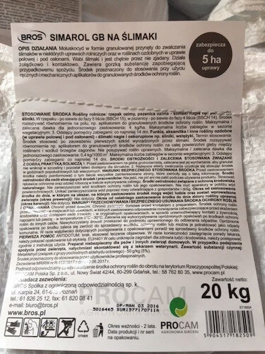 Najskuteczniejszy środek na ślimaki - SIMAROL GB na ślimaki SIMAROL GB - produkt na ślimaki