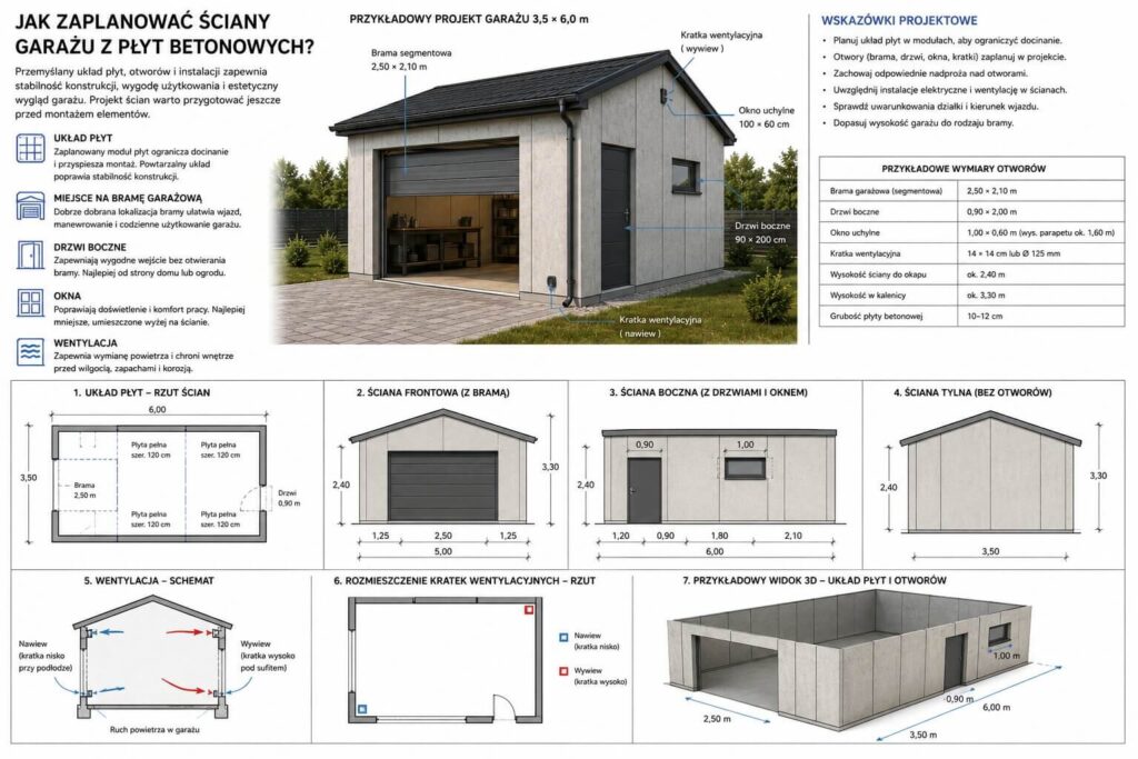 Jak zaplanować ściany w garażu z płyt betonowych? Garaż z płyt betonowych - projekt ścian